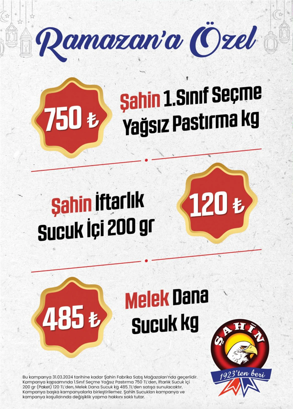 Meşhur marka Şahin Sucukları'ndan takdir gören kampanya! Meşhur marka Şahin Sucukları'ndan takdir gören kampanya!