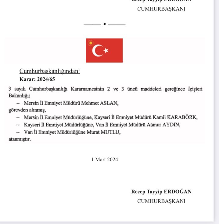 Kayseri İl Emniyet Müdürü değişti Kayseri İl Emniyet Müdürü değişti