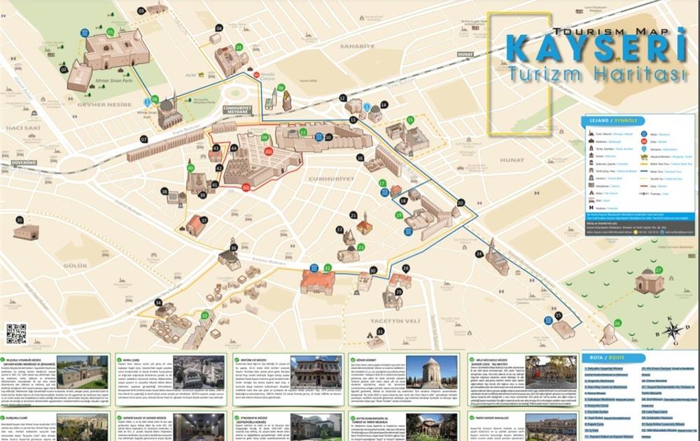 Büyükşehir'den Kayseri turizm haritası Büyükşehir'den Kayseri turizm haritası