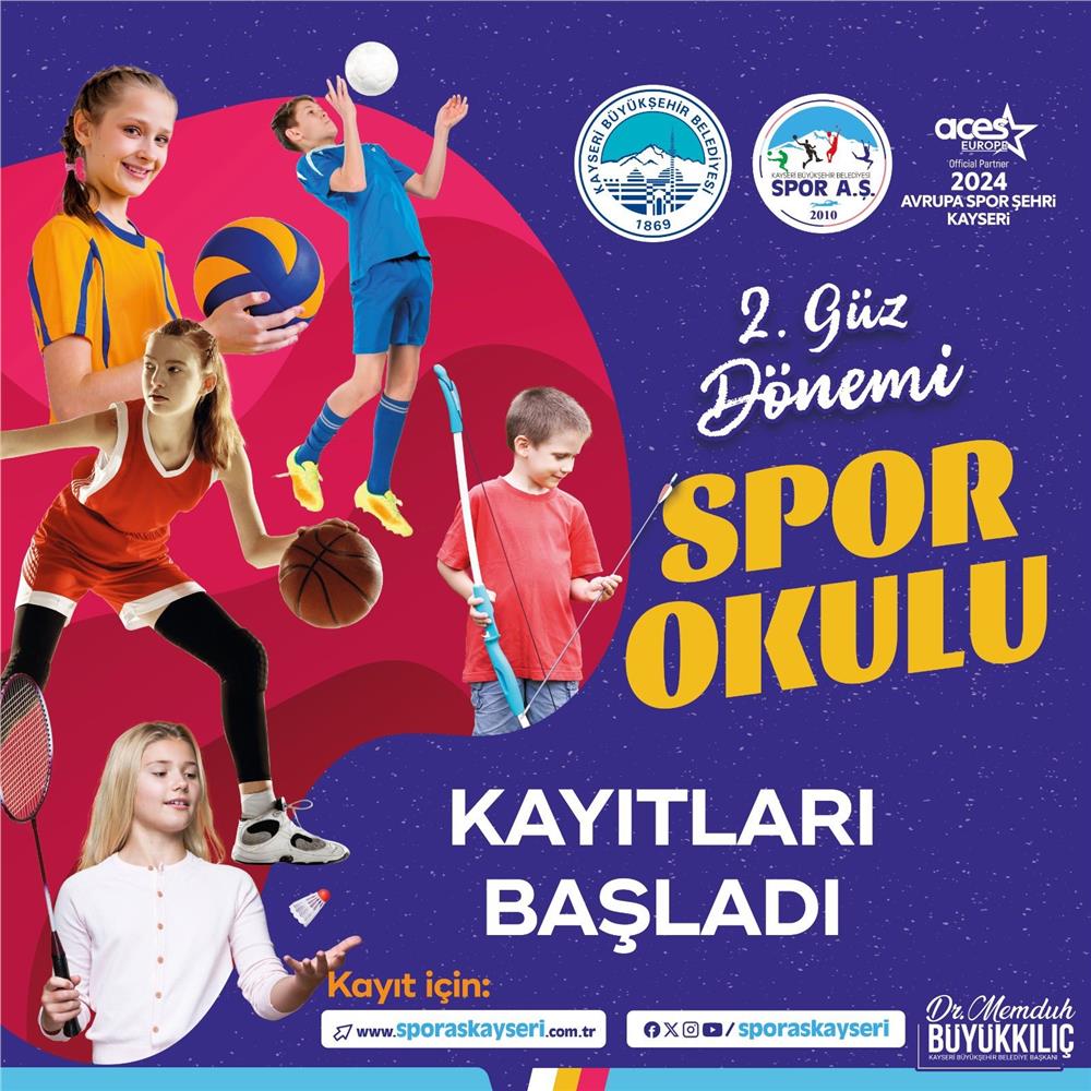 Spor AŞ'nin 2'inci güz dönemi spor okulu kayıtları başladı Spor AŞ'nin 2'inci güz dönemi spor okulu kayıtları başladı