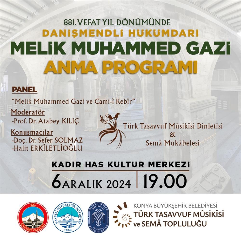 Büyükşehir, Melik Muhammed Gazi'yi anacak Büyükşehir, Melik Muhammed Gazi'yi anacak