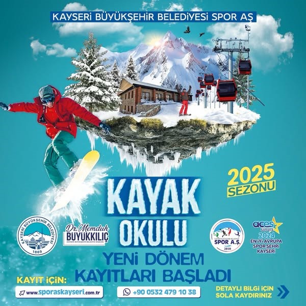 Kayak okulunda yeni dönem kayıtları başladı Kayak okulunda yeni dönem kayıtları başladı