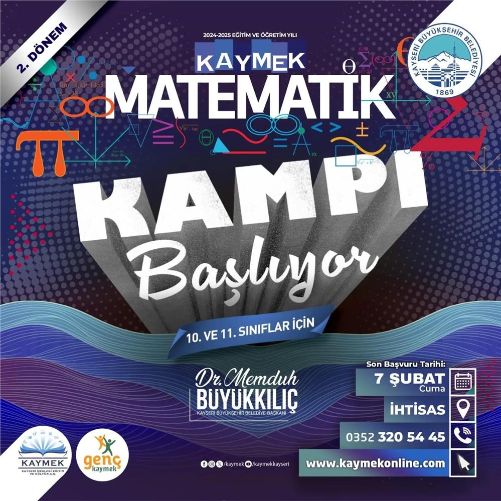 KAYMEK’in matematik kampında 2. dönem kayıtları başladı KAYMEK’in matematik kampında 2. dönem kayıtları başladı