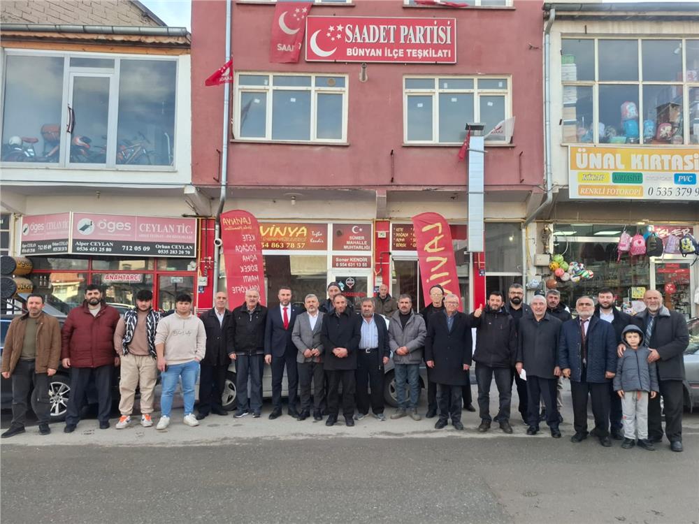 Saadet Partisi Bünyan İlçesinde Mehmet Sarıçiçek güven tazeledi Saadet Partisi Bünyan İlçesinde Mehmet Sarıçiçek güven tazeledi