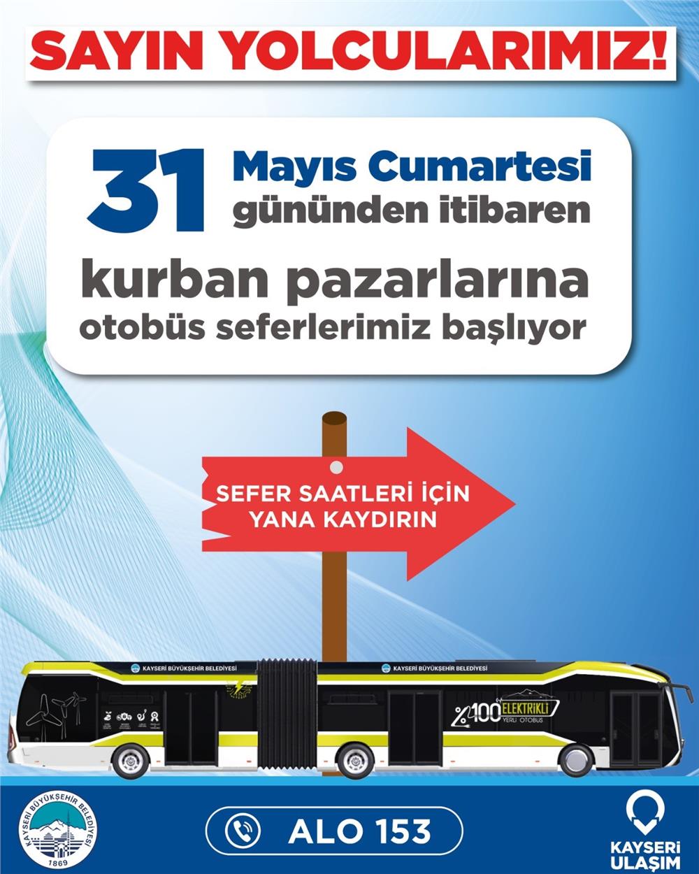 Büyükşehir Ulaşım A.Ş.’den kurban pazarlarına özel otobüs seferleri Büyükşehir Ulaşım A.Ş.’den kurban pazarlarına özel otobüs seferleri