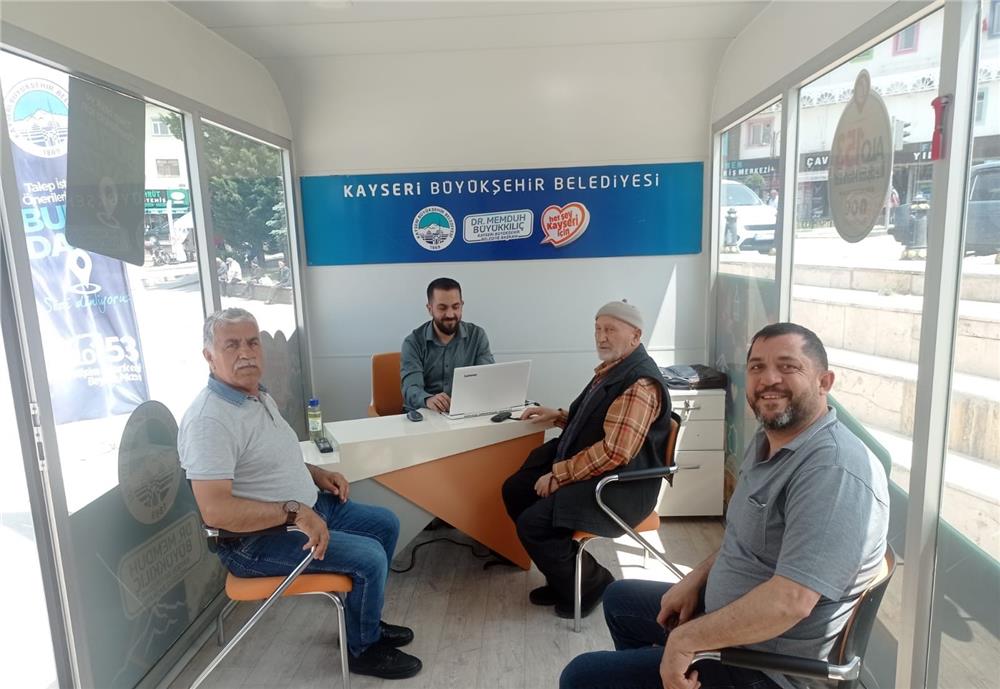 Büyükşehirin Mobil Beyaz Masa Birimi ile hizmet her yerde