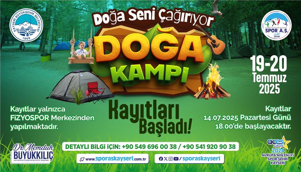 Büyükşehir'in Kampı İle Doğa KAYSERİLİLERİ Çağrıyor Büyükşehir'in Kampı İle Doğa KAYSERİLİLERİ Çağrıyor