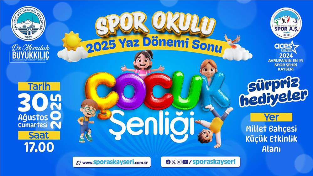 Büyükşehir’den 2025 Spor Okulları Yaz Dönemi Sonu Çocuk Şenliği Büyükşehir’den 2025 Spor Okulları Yaz Dönemi Sonu Çocuk Şenliği