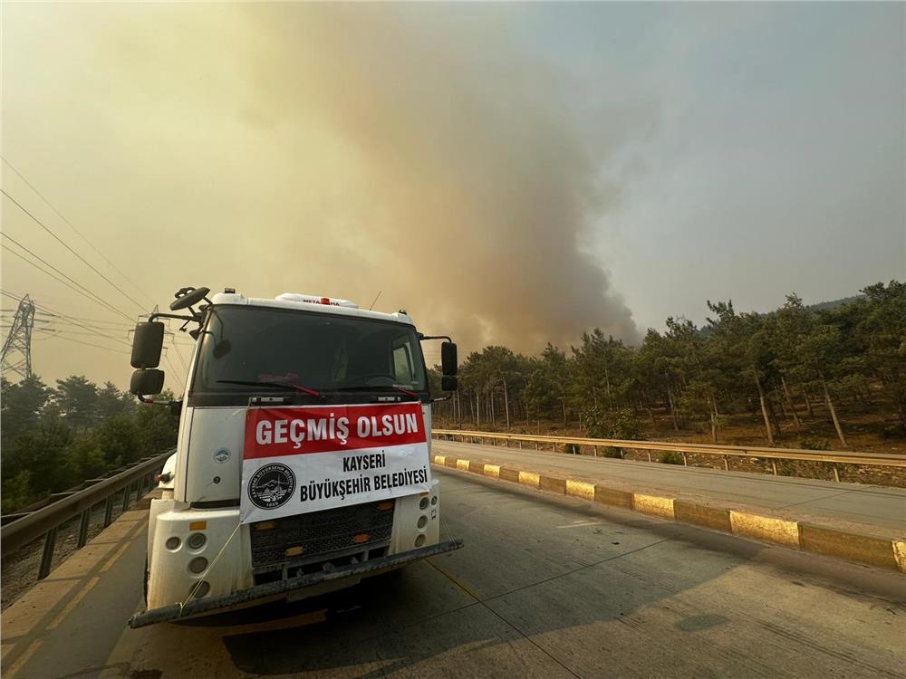 Kayseri’den Mersin’deki Orman Yangınına Destek