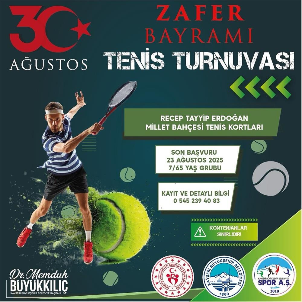 Zafer Bayramı heyecanı tenis kortlarına taşınıyor Zafer Bayramı heyecanı tenis kortlarına taşınıyor