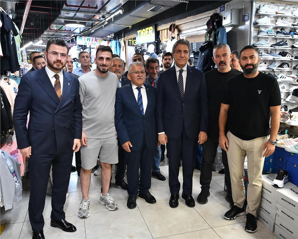 Başkan Büyükkılıç ve AK Parti Genel Başkan Yardımcısı Demir'den esnaf ziyaretleri