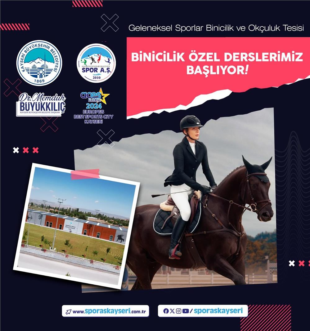 Kayseri Büyükşehir’den binicilik eğitimlerinde yeni dönem kayıtları başladı