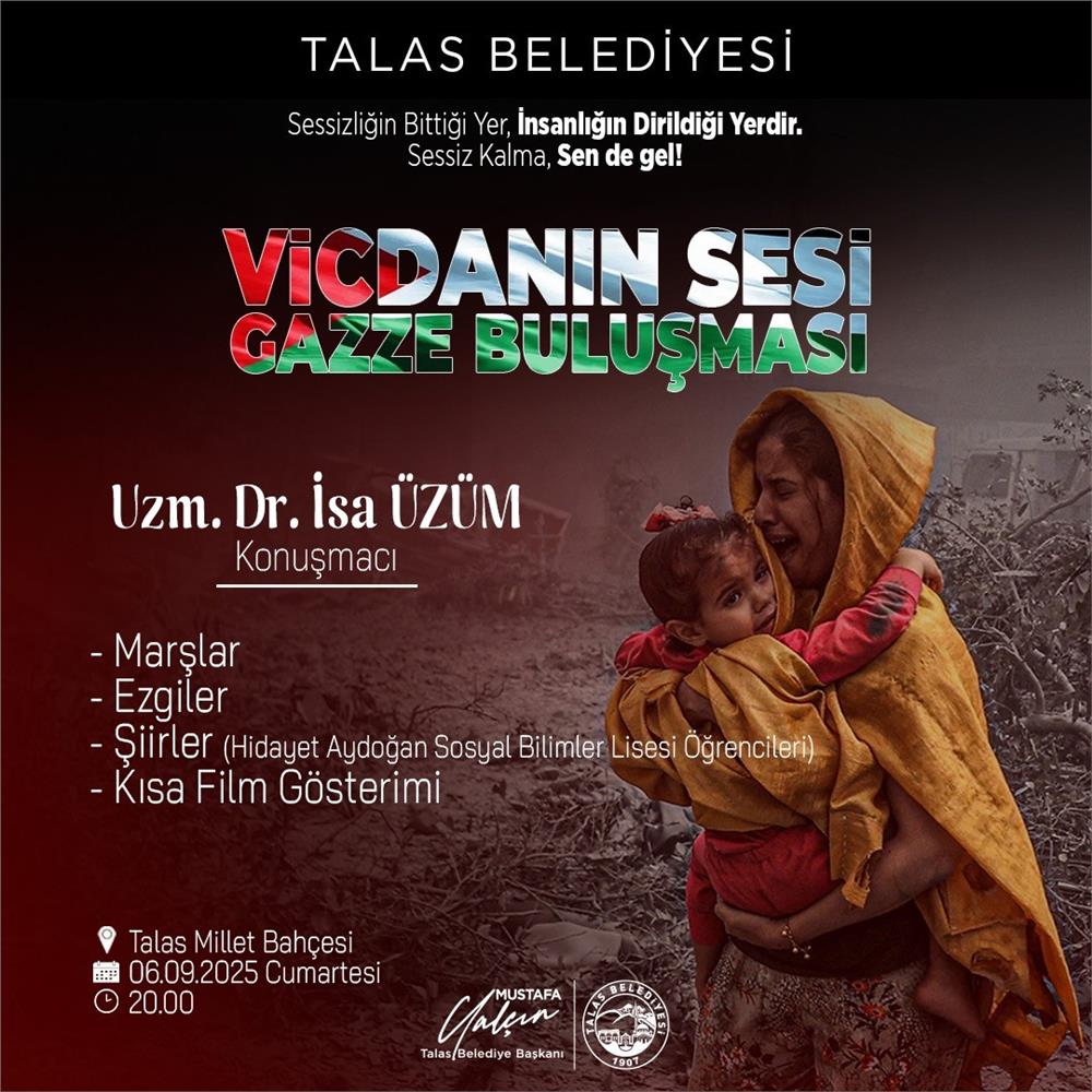 Talas’tan Gazze için anlamlı buluşma Talas’tan Gazze için anlamlı buluşma
