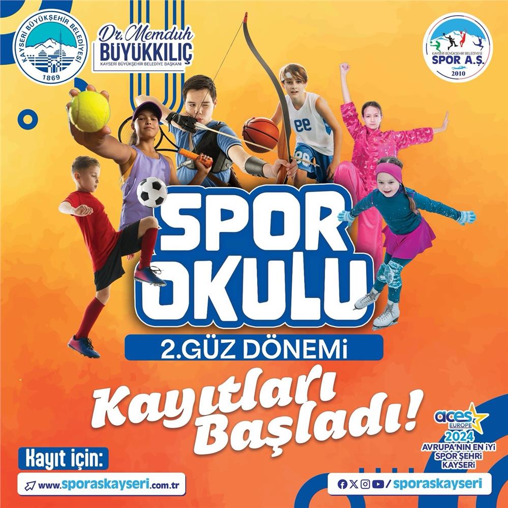 Kayseri’de 2. Güz Dönemi Spor Okulları Kayıtları Başladı