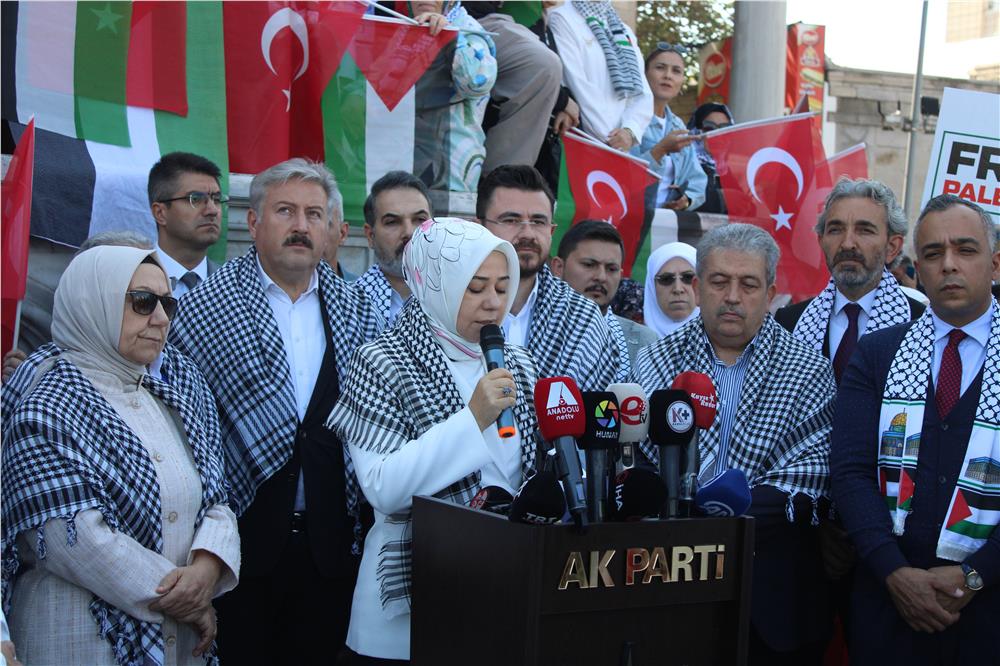 Kayseri’de Kadınlar Gazze İçin El Ele Verdi
