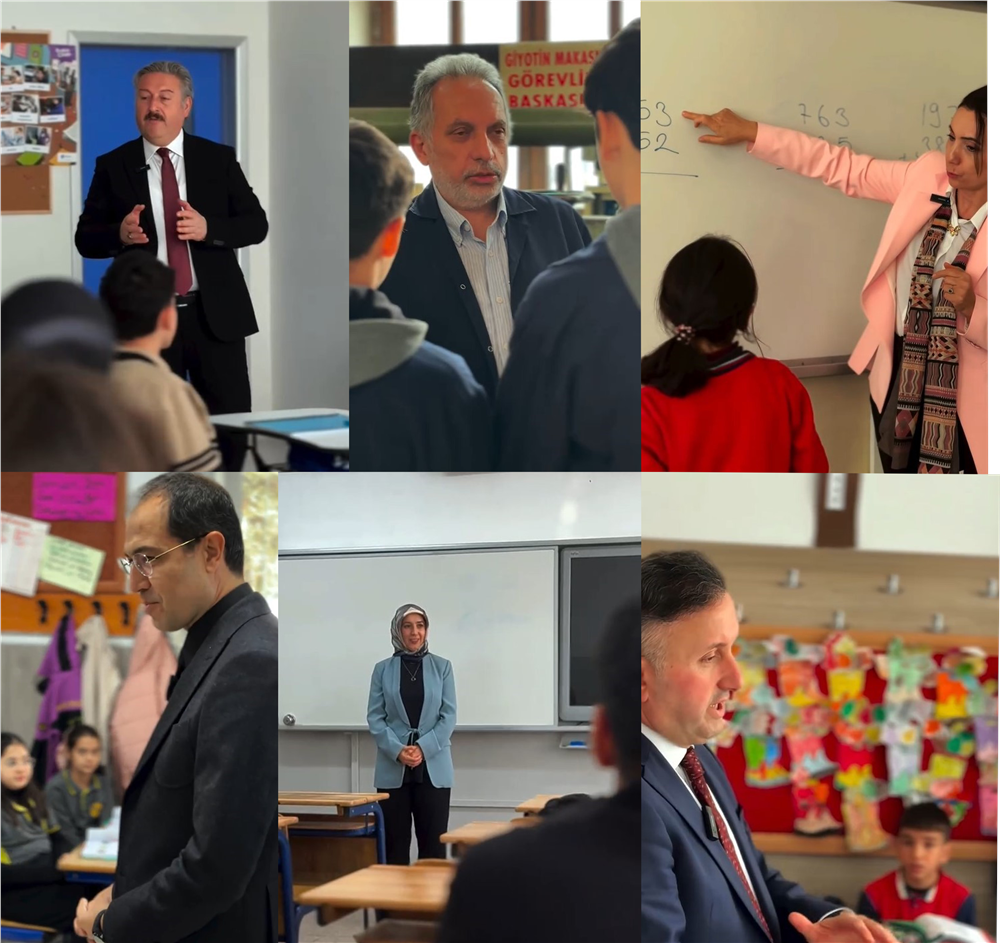 Kayseri'de yöneticiler öğrencilerle buluştu, ders anlattı