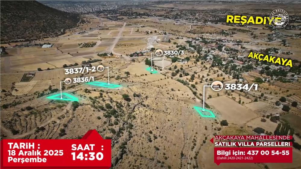 Akçakaya ve Endürlük’te 30 prestijli parsel ihaleyle satışta