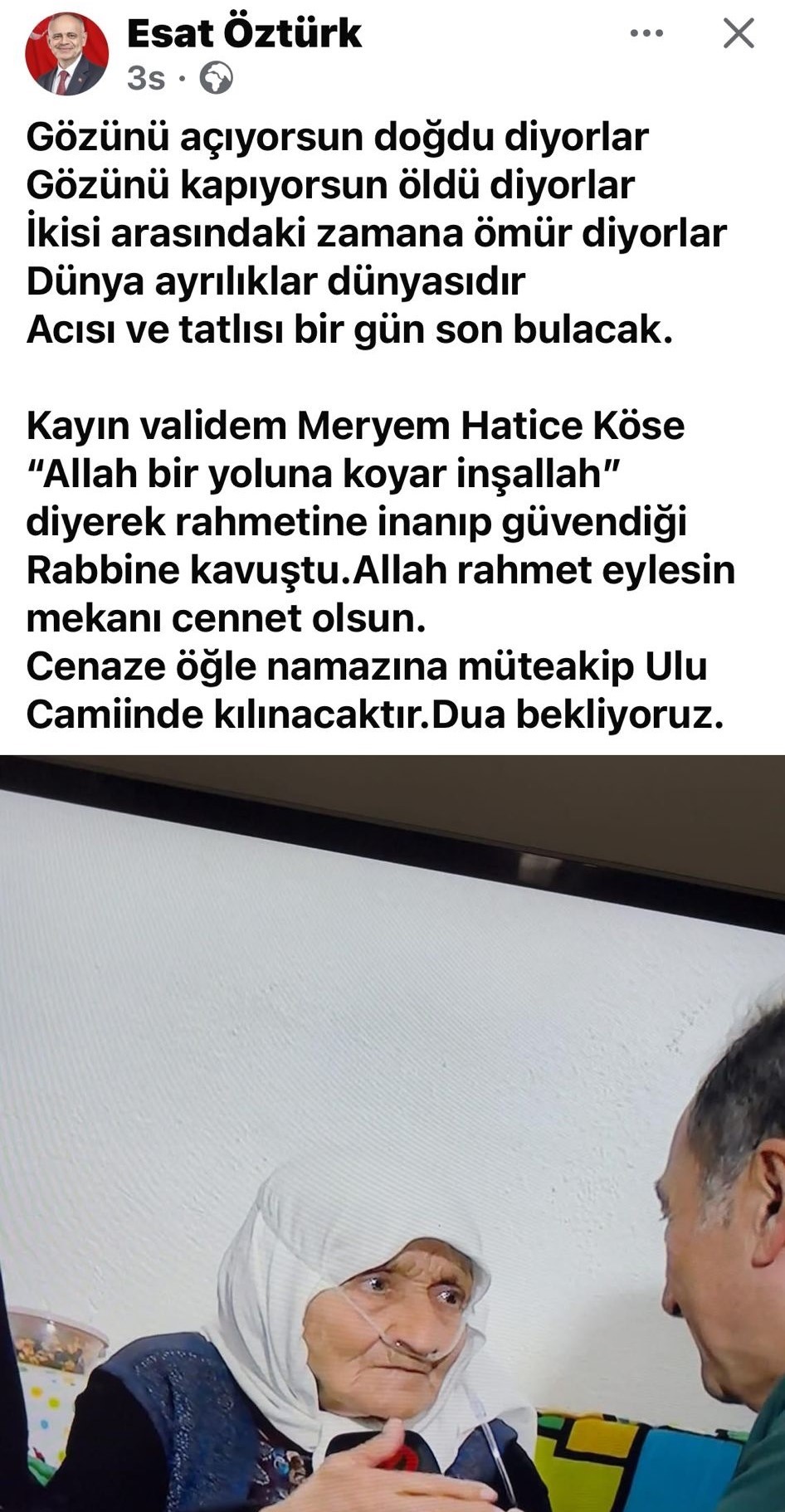 Başkan Öztürk’ün acı günü