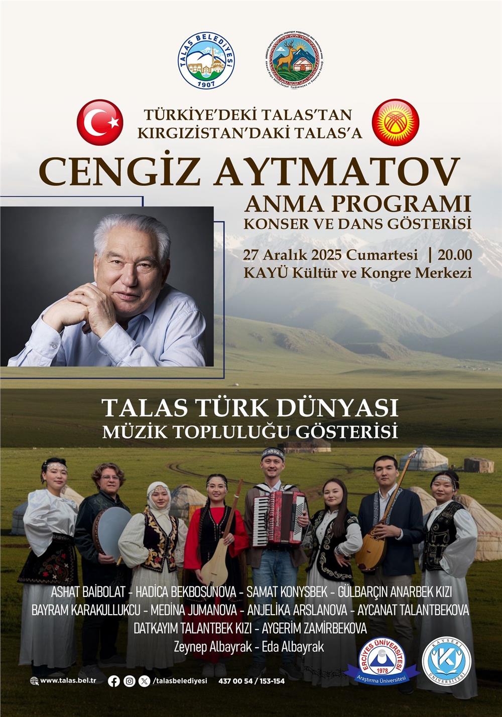 Türkiye’deki Talas’tan Kırgızistan’daki Talas’a gönül köprüsü