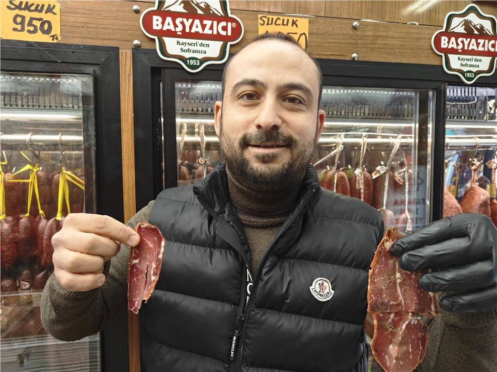 Pastırmanın kilosu raflarda 2 bin TL