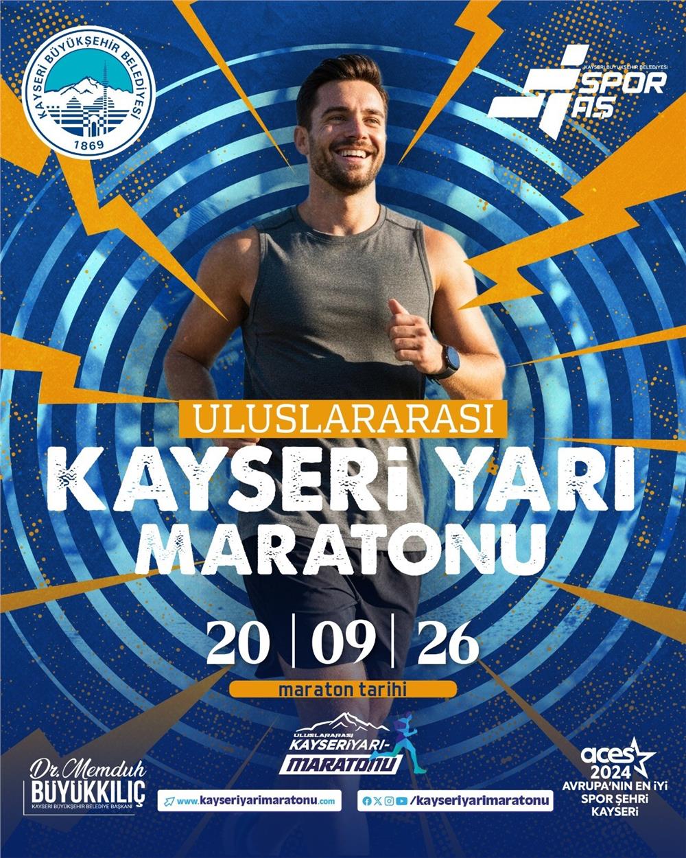 6. Uluslararası Kayseri Yarı Maratonu heyecanı başlıyor