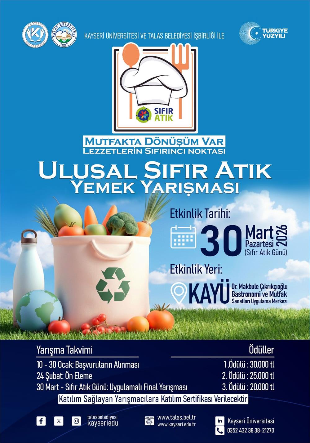 Talas’ta sıfır atık mutfağı final heyecanı başladı