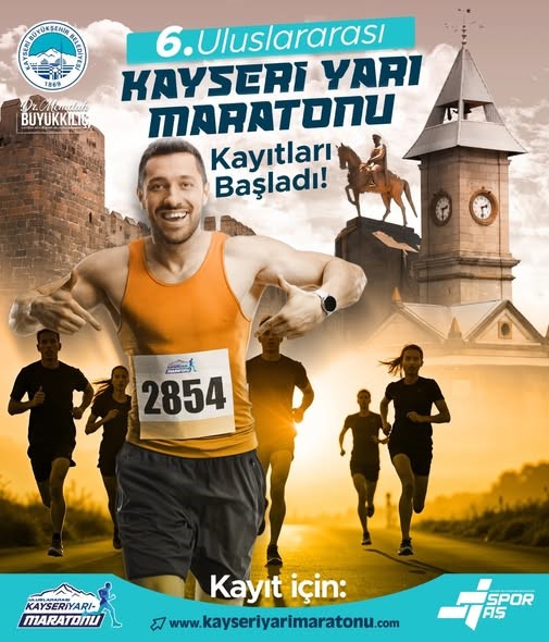 6. Uluslararası Kayseri Yarı Maratonu'nda 10K-21K kayıtları başladı