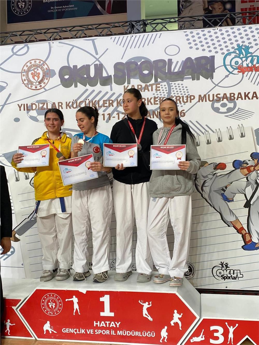 Okul sporları Karete müsabakalarına Kayseri damgası