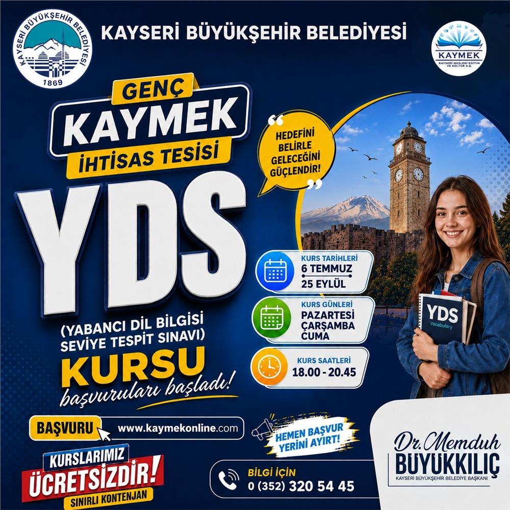Büyükşehir'den gençlere TYT, LGS ve YDS kursları