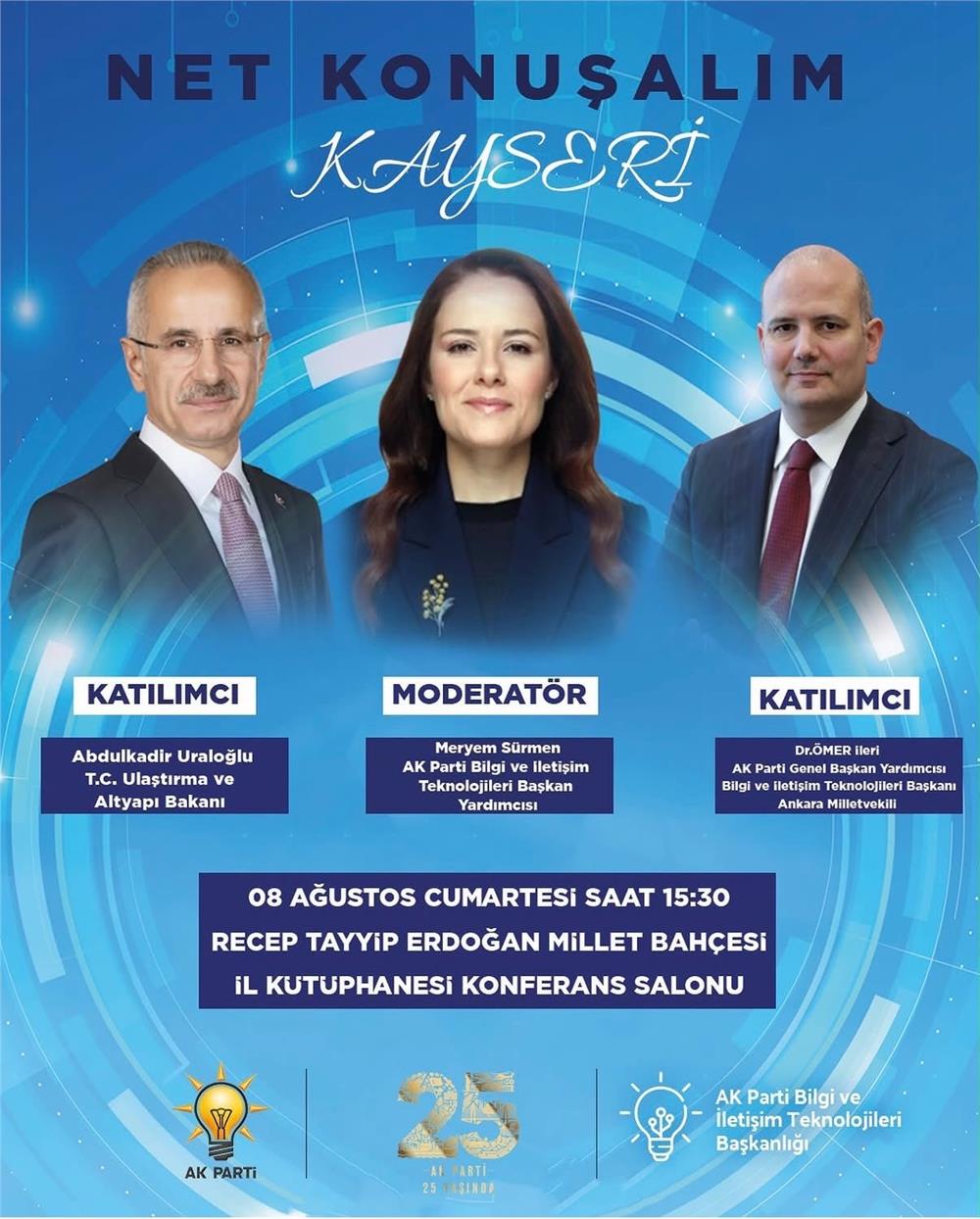 Bakan Uraloğlu Kayseri’de gençlerle buluşacak
