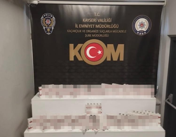 Kayseri’de sigara kaçakçılarına operasyon: 2 gözaltı