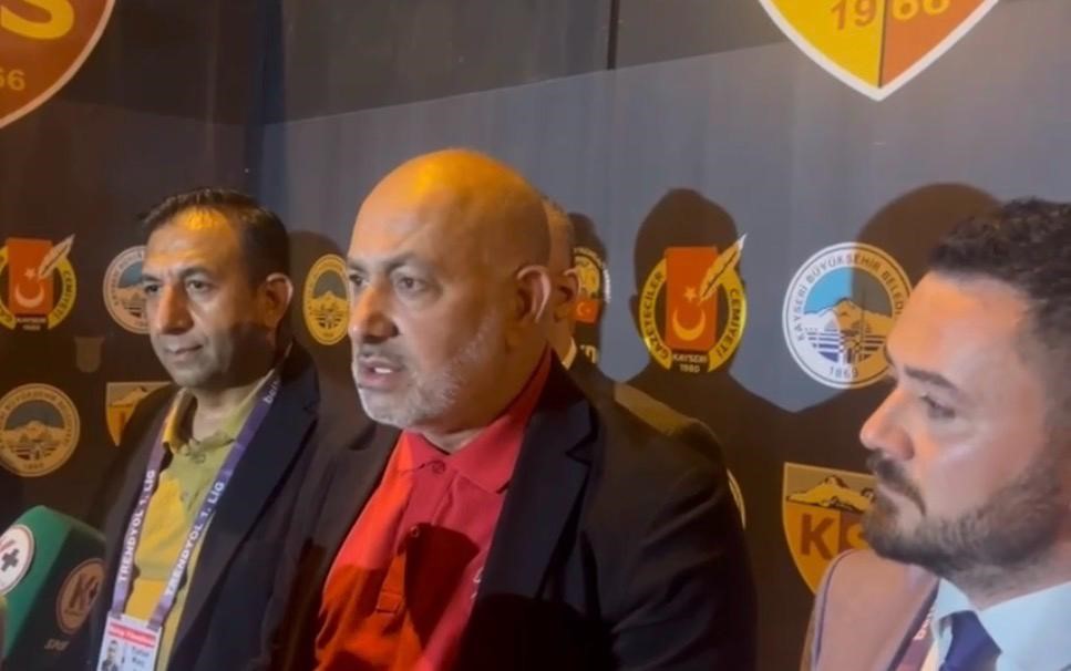 Kayserispor Başkanı Ali Çamlı: Sağlam ve emin adımlarla hedefe yürüyoruz