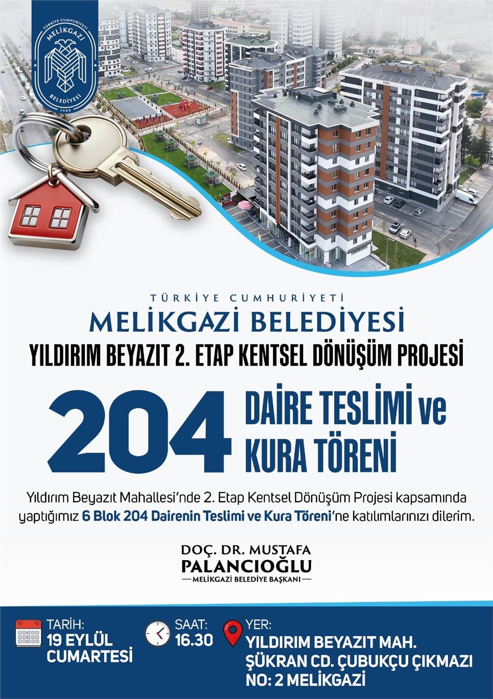 Yıldırım Beyazıt'ta 204 daire sahipleriyle buluşuyor