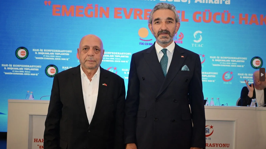 HAK-İŞ’in 51. yılında Yavuz Navruz Ankara’daki toplantıya katıldı