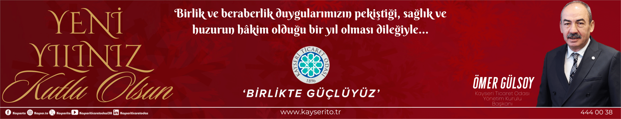 Kayseri Ticaret Odası Yeni Yıl Mesajı