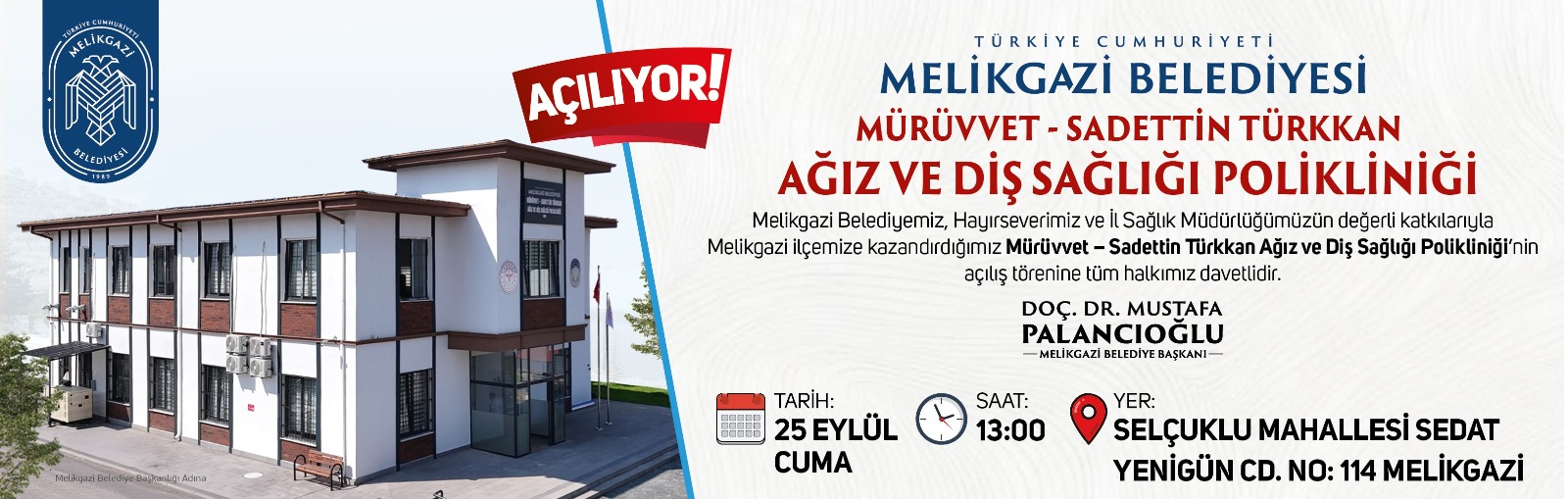 MELİKGAZİ AĞIZ VE DİŞ POLİKİLİNİĞİ