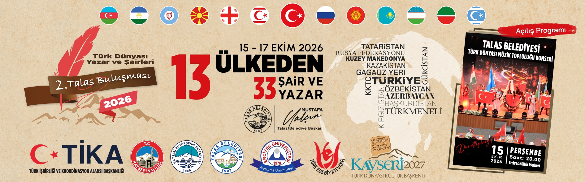 TÜRK DÜNYASI YAZAR VE ŞAİRLERİ 2.TALAS BULUŞMASI